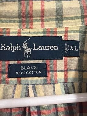 Ralph Lauren Plaid Blake Cotton Shirt - Cream, Red, Green, Blue